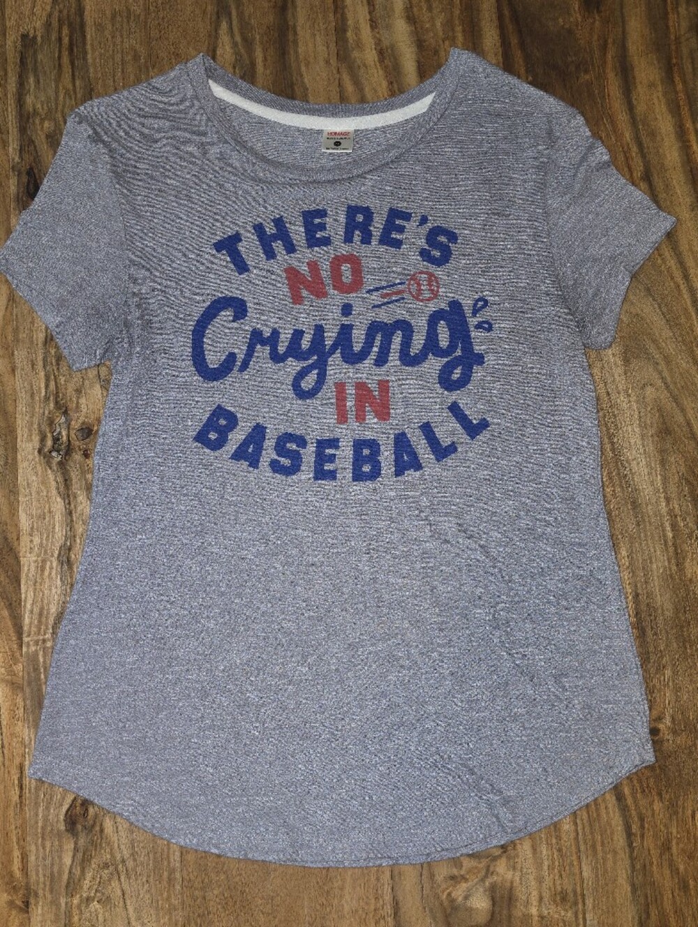 Homage There's No Crying in Baseball Graphic Tee Size: XS